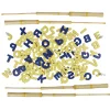 A-B-C Magnetic Fishing Learning Set | 4 Bamboo Poles & 104 Foam Alphabet Letters