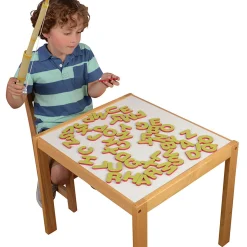 A-B-C Magnetic Fishing Learning Set | 4 Bamboo Poles & 104 Foam Alphabet Letters