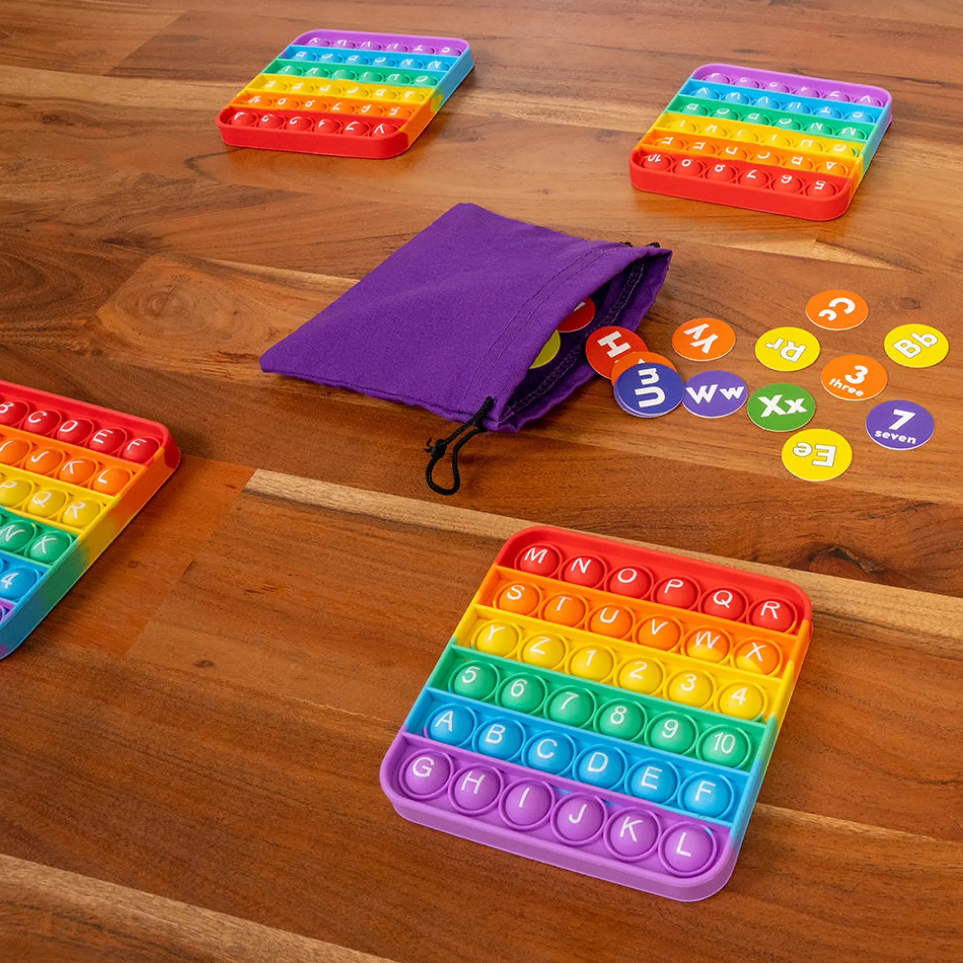 ABC Pop & Match Bingo | Multisensory Alphabet, Number & Color Preschool Learning Game | 115-Piece Set