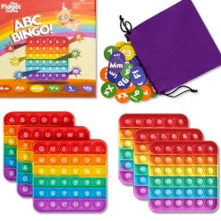 ABC Pop & Match Bingo | Multisensory Alphabet, Number & Color Preschool Learning Game | 115-Piece Set