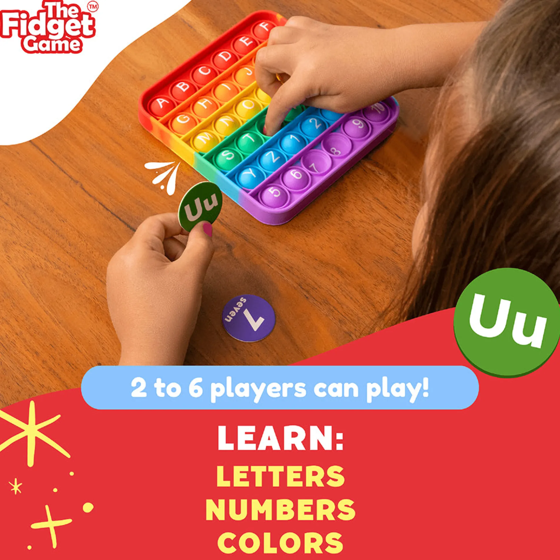 ABC Pop & Match Bingo | Multisensory Alphabet, Number & Color Preschool Learning Game | 115-Piece Set