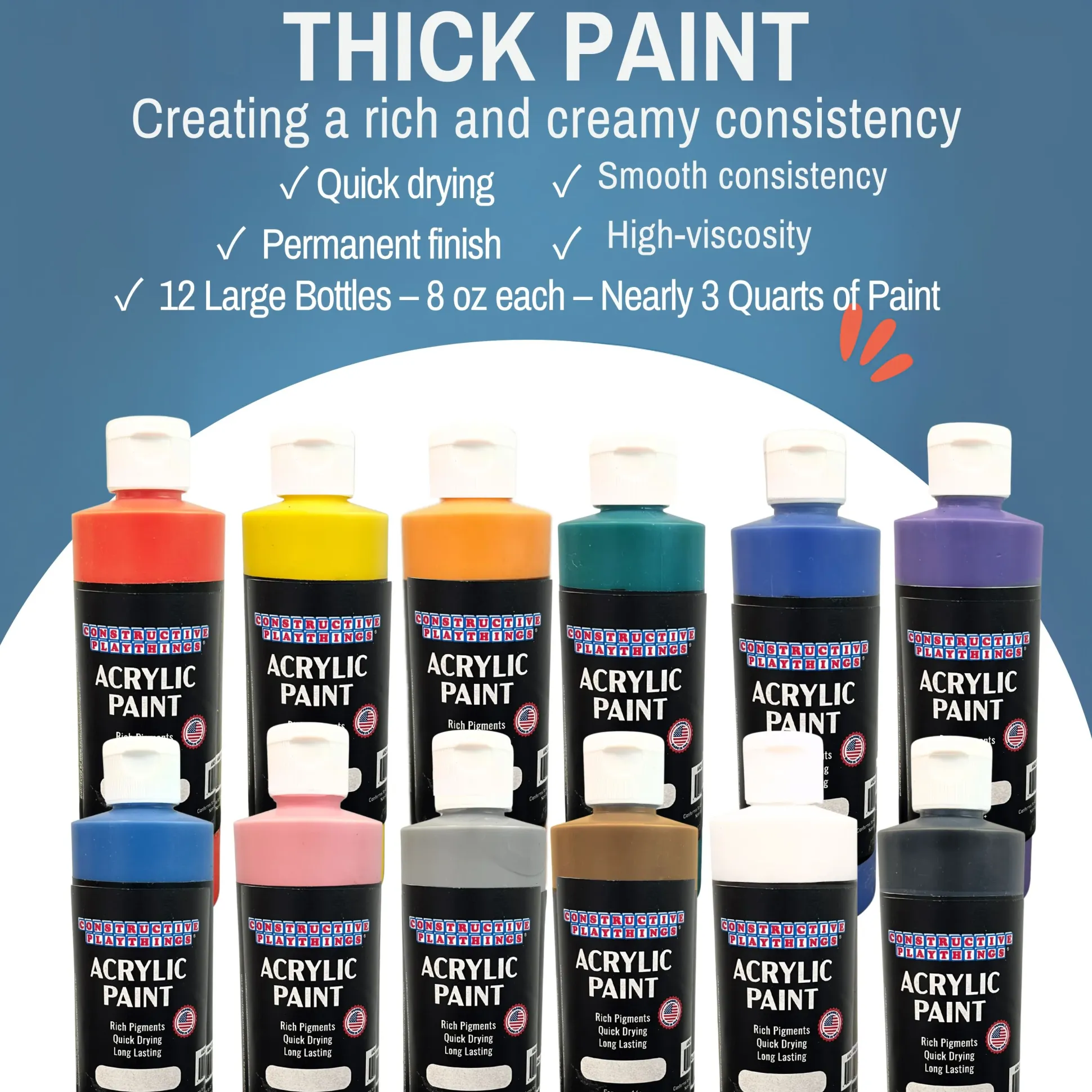 Acrylic Paint Set – 12 Vibrant Colors
