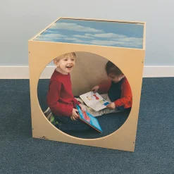 Acrylic Sky Top Playhouse Cube With Floor Mat | Serene Quiet Space for Early Childhood Classrooms
