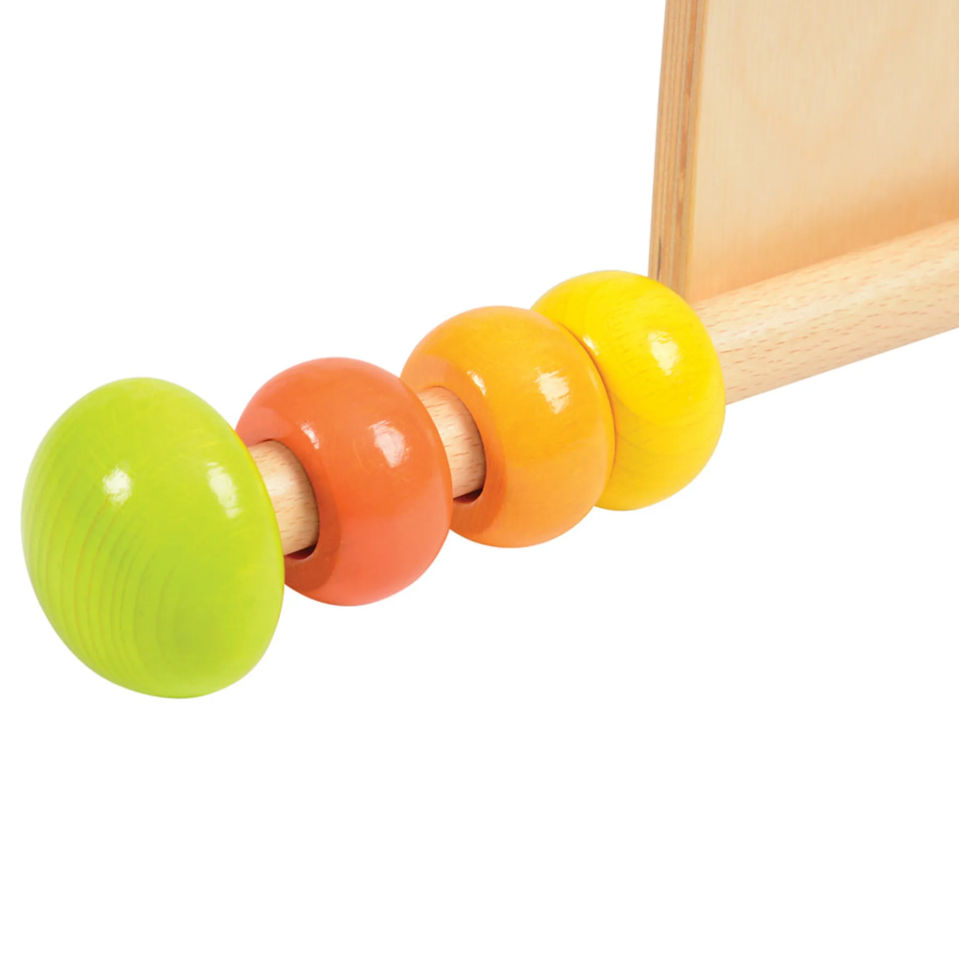Adjustable Wooden Infant Play Gym with Frog Pull Toy | Perfect for Tummy Time & Floor Play