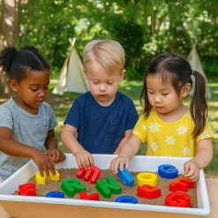 Alphabet Sand Molds – 26 Plastic Uppercase Letter Molds for Sensory Play