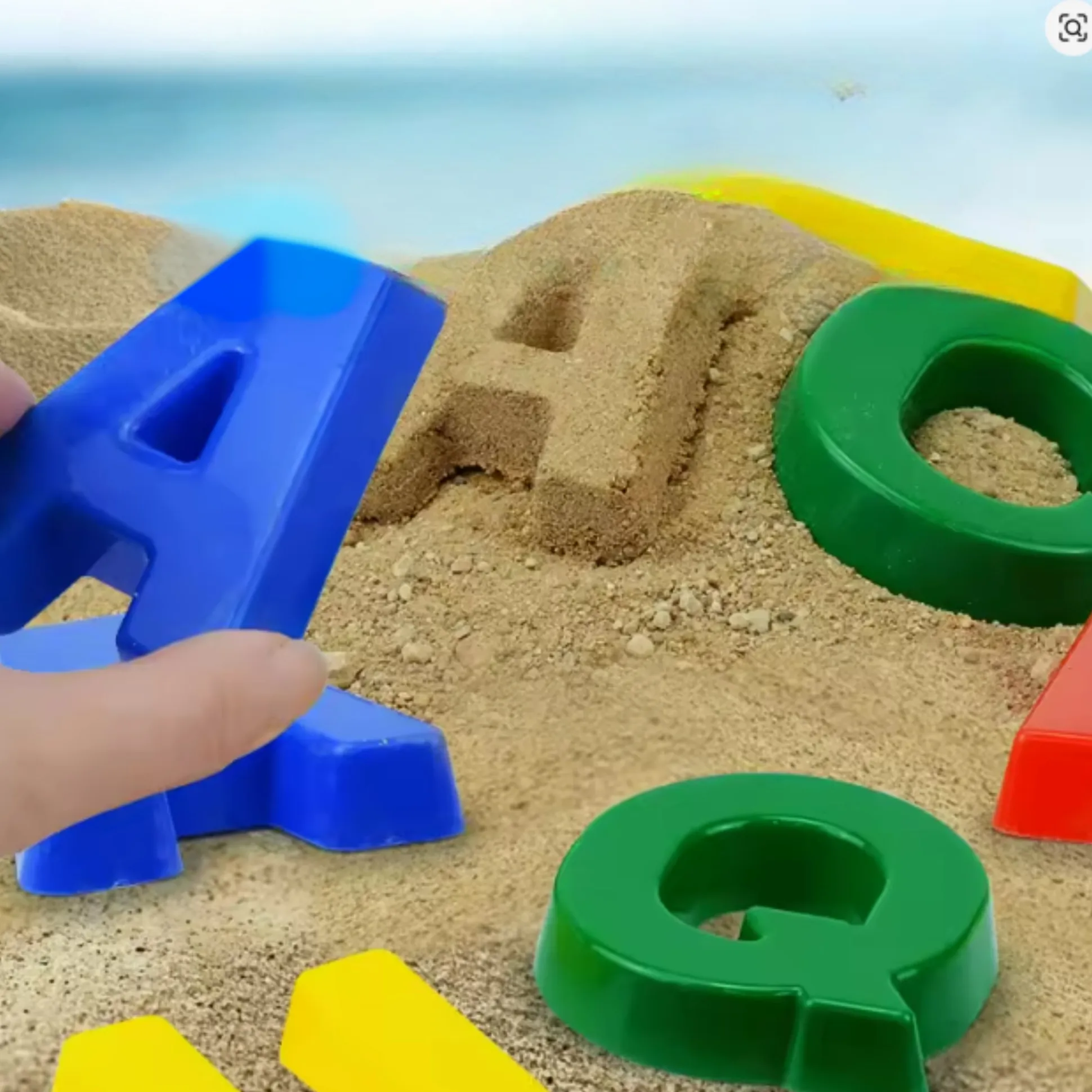 Alphabet Sand Molds – 26 Plastic Uppercase Letter Molds for Sensory Play