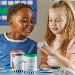 Alphabet Soup Sorters | 26 Color-Coded Cans with Letters & Photo Cards