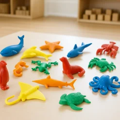 Aquatic Animal Math Counters | 84-Piece Sorting & Counting Set