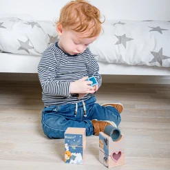 Arctic Tower Puzzle | 9 Piece Silicone & Wooden Shape Sorter Stacking Toy with Arctic Animal Designs