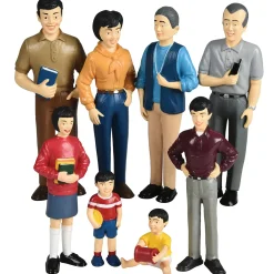 Asian Pretend Play Vinyl Family Figurines | 8 Piece Set
