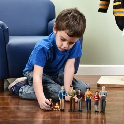 Asian Pretend Play Vinyl Family Figurines | 8 Piece Set