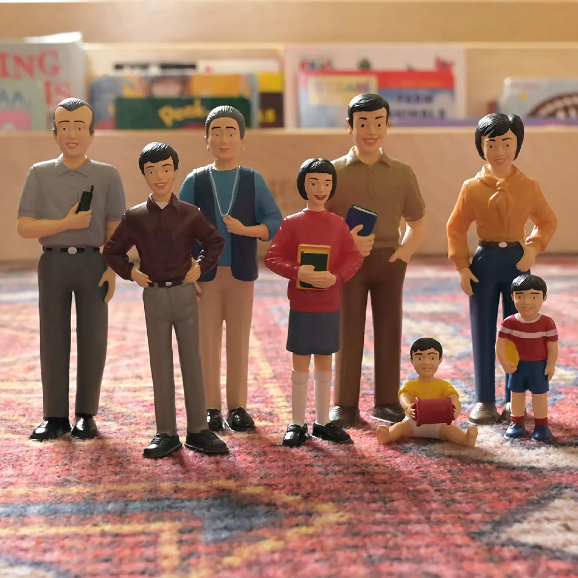 Asian Pretend Play Vinyl Family Figurines | 8 Piece Set