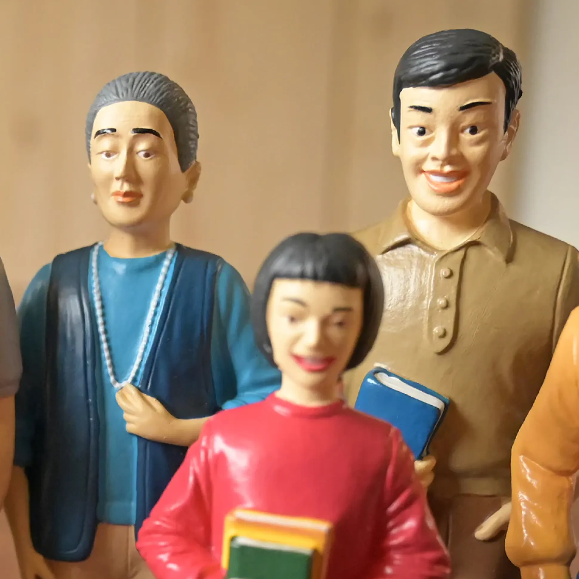 Asian Pretend Play Vinyl Family Figurines | 8 Piece Set