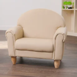 As We Grow™ Kids Chair | Adjustable Vegan-Leather Seating with Natural Wood Legs