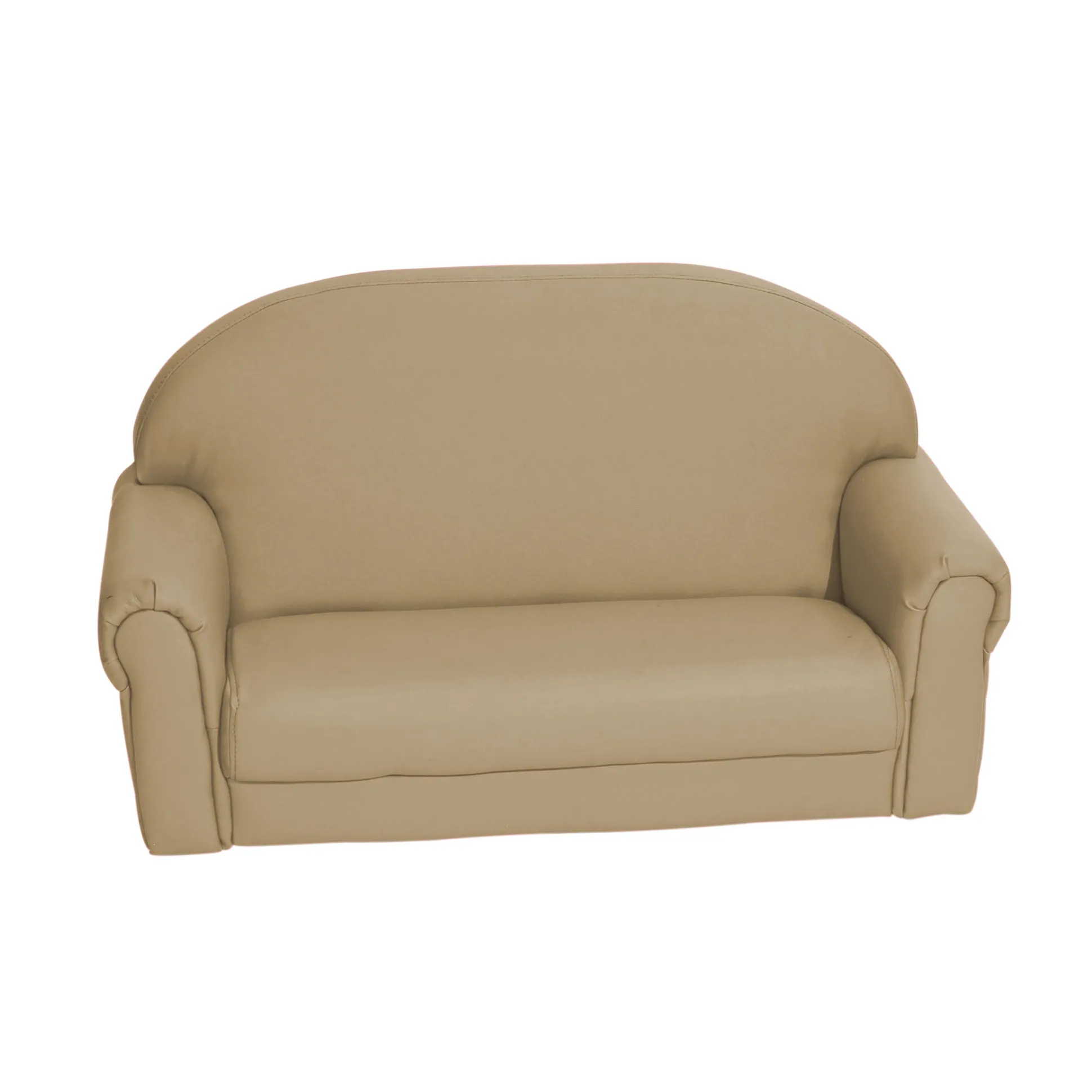 As We Grow™ Kids Sofa | Adjustable Vegan-Leather Seating with Natural Wood Legs