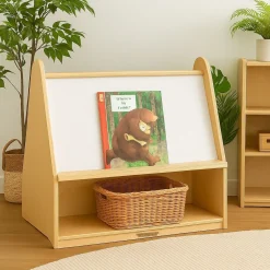 Baltic Birch 4-in-1 Reading & Learning Center | Book Storage and Write & Wipe Board