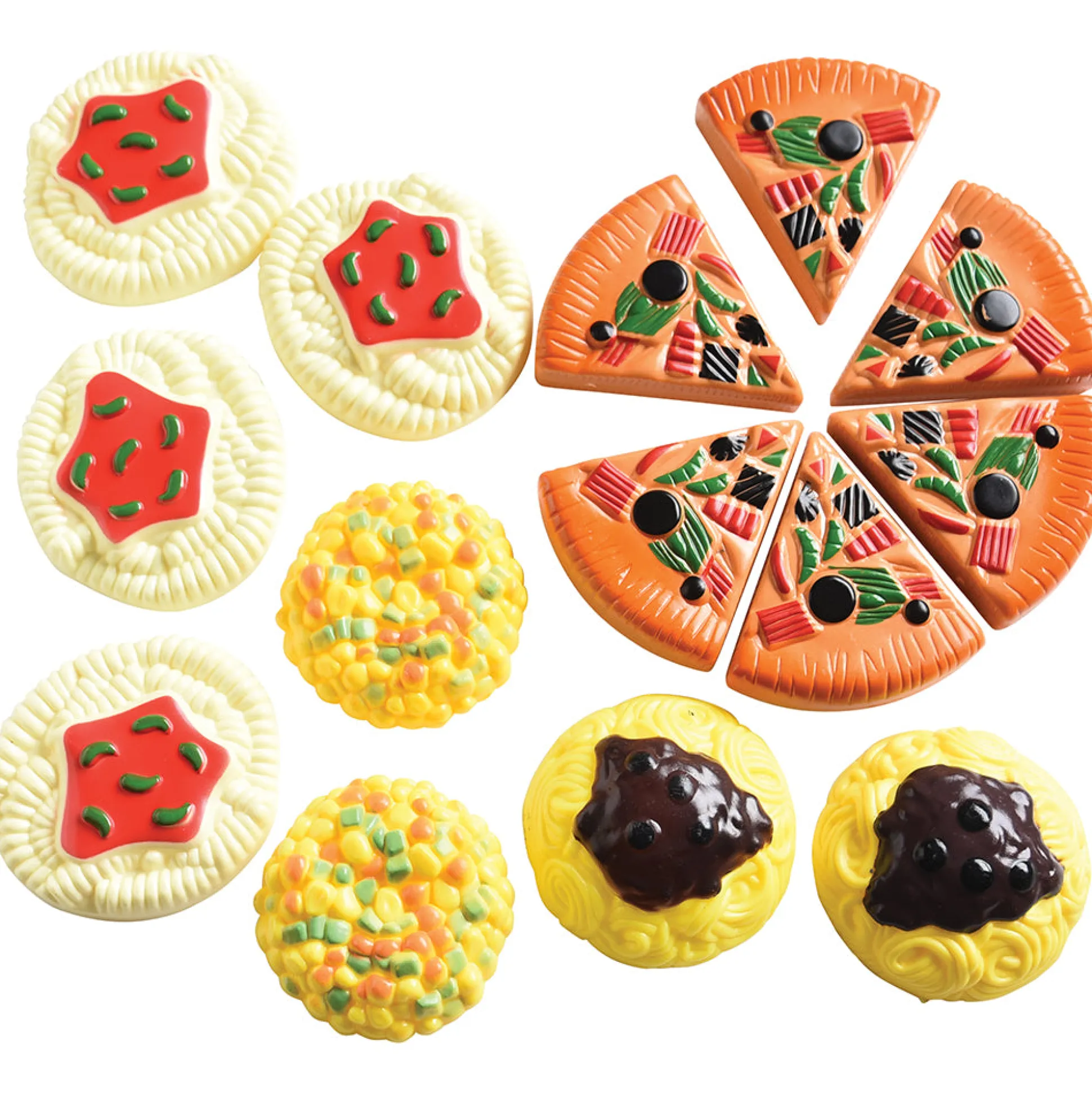 Bargain-Buffet Mini Foods | 130-Piece Realistic Play Food Set