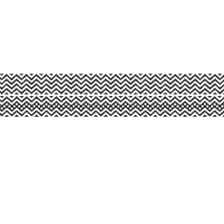 Barker Creek Double-Sided Bulletin Board Border, Black & White Chevron and Dots, 12-Pack