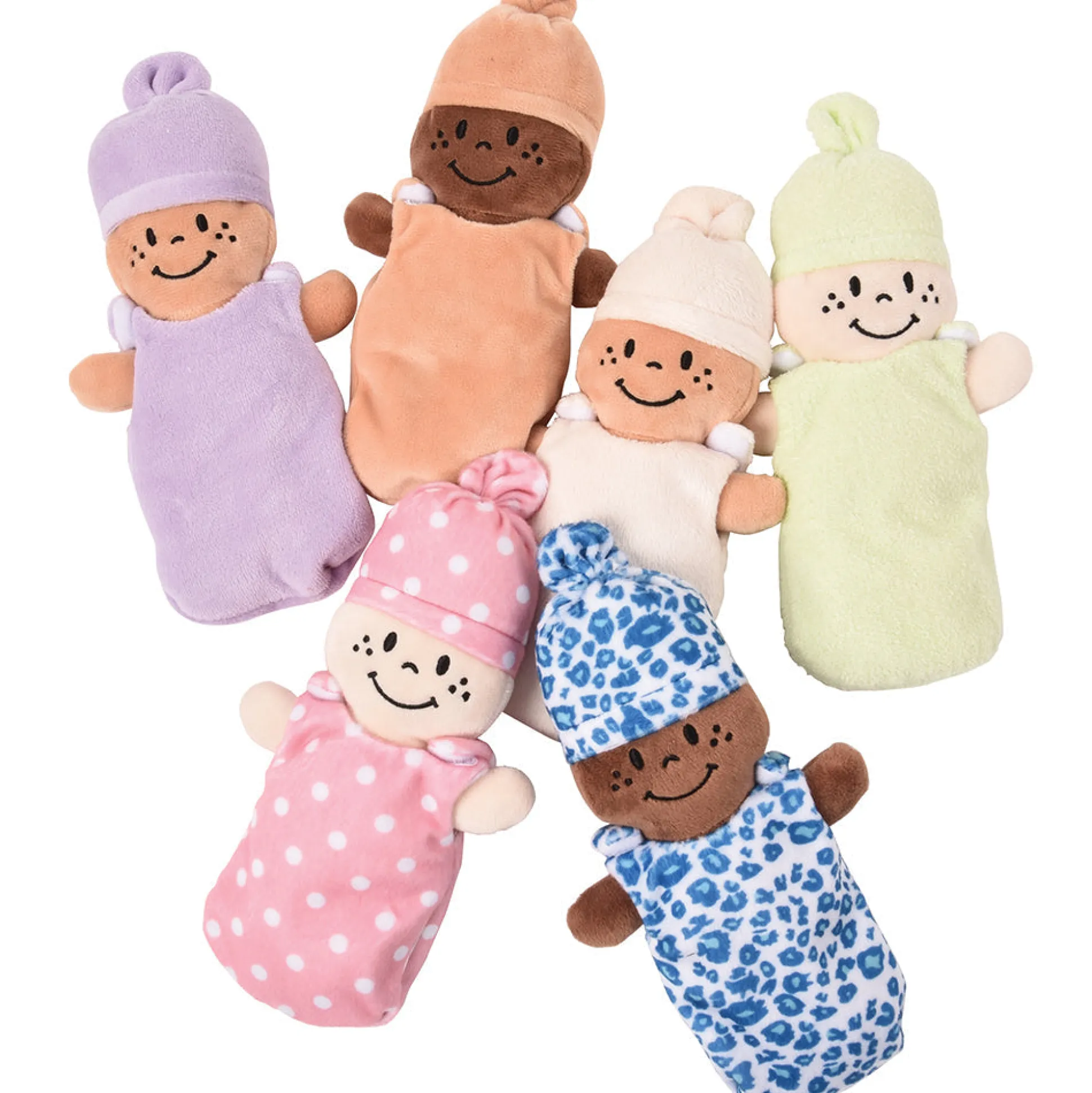 Basket of Babies | Six Soft, Diverse Dolls with Removable Dresses & Take-Along Basket