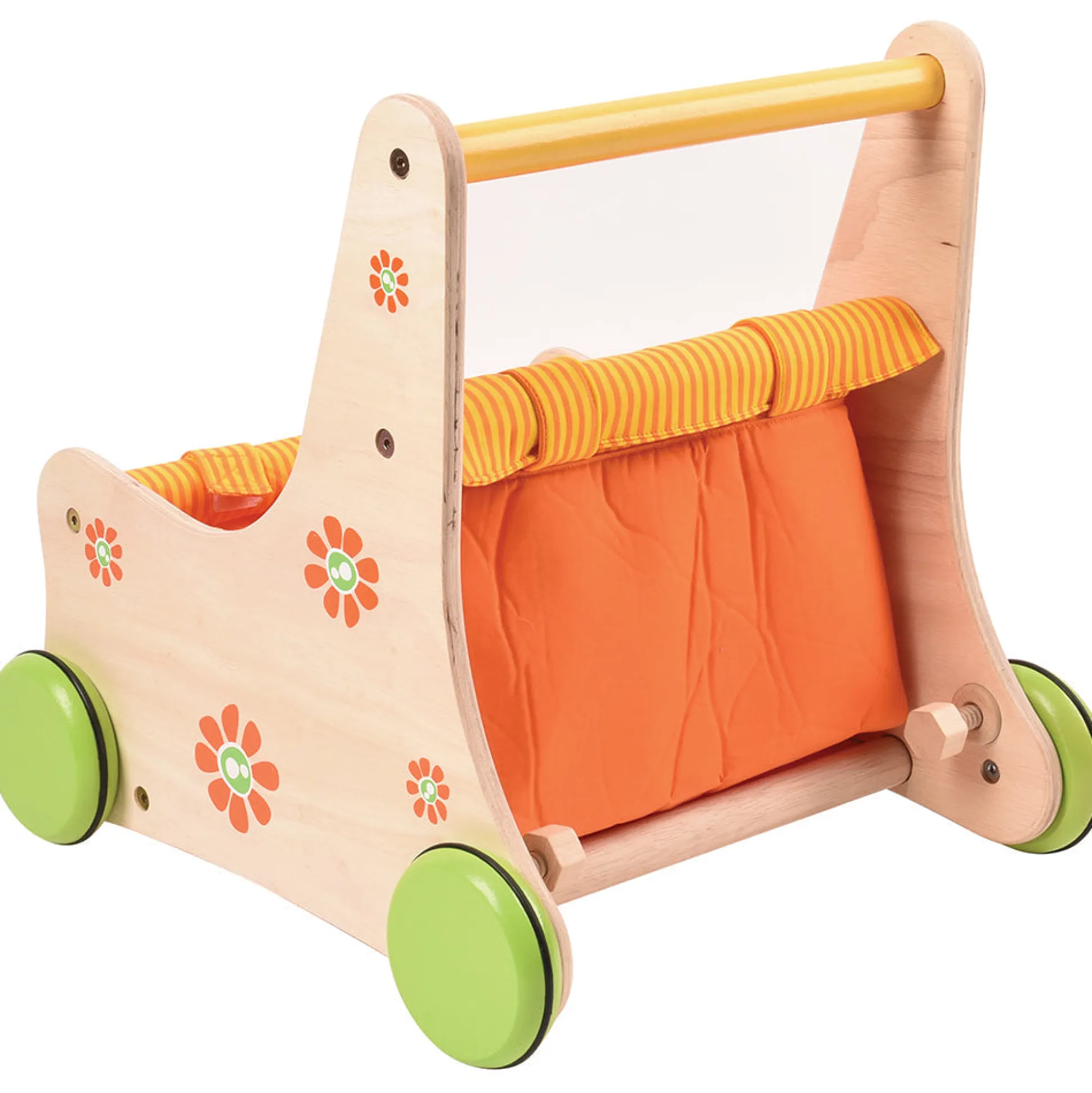 Beginner's Wooden Push Buggy with Safe Storage for Ages 12 Months+