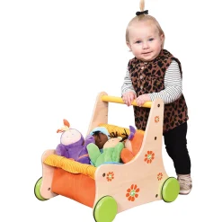 Beginner's Wooden Push Buggy with Safe Storage for Ages 12 Months+