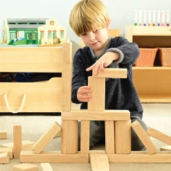 Beginner Unit Block Set | 32 Durable Hardwood Blocks