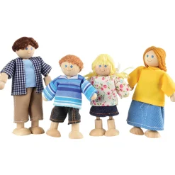 Bendable Multicultural Wooden Doll Families | 16-Piece Diverse Pretend Play People Set