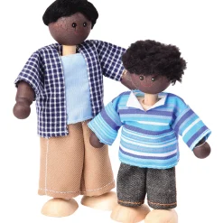 Bendable Wooden Dolls - African American Family | 4 Piece Set