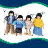 Bendable Wooden Dolls - Asian Family | 4 Piece Set