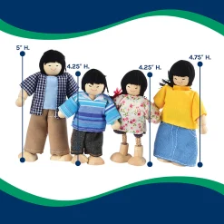 Bendable Wooden Dolls - Asian Family | 4 Piece Set