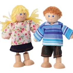 Bendable Wooden Dolls - Caucasian Family | 4 Piece Set