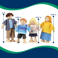 Bendable Wooden Dolls - Caucasian Family | 4 Piece Set
