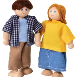 Bendable Wooden Dolls - Caucasian Family | 4 Piece Set