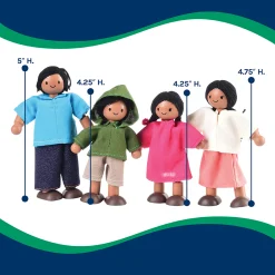 Bendable Wooden Dolls - Hispanic Family | 4 Piece Set