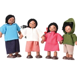 Bendable Wooden Dolls - Hispanic Family | 4 Piece Set