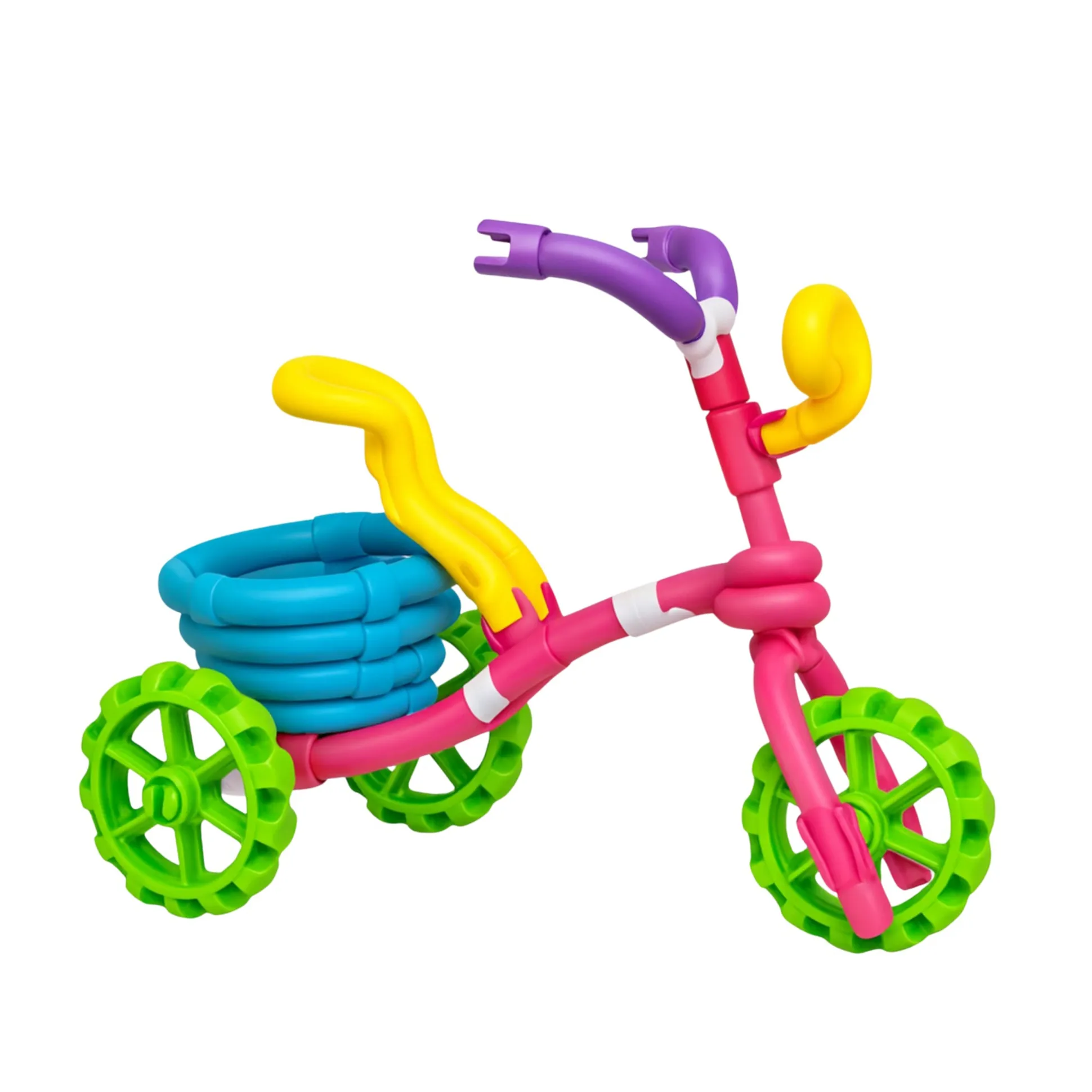 Bend-A-Build™ 94-Piece Flexible STEM Construction Toy Set | Open-Ended Building Tubes & Connectors