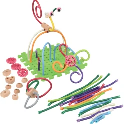 Bend-A-Build™ 94-Piece Flexible STEM Construction Toy Set | Open-Ended Building Tubes & Connectors