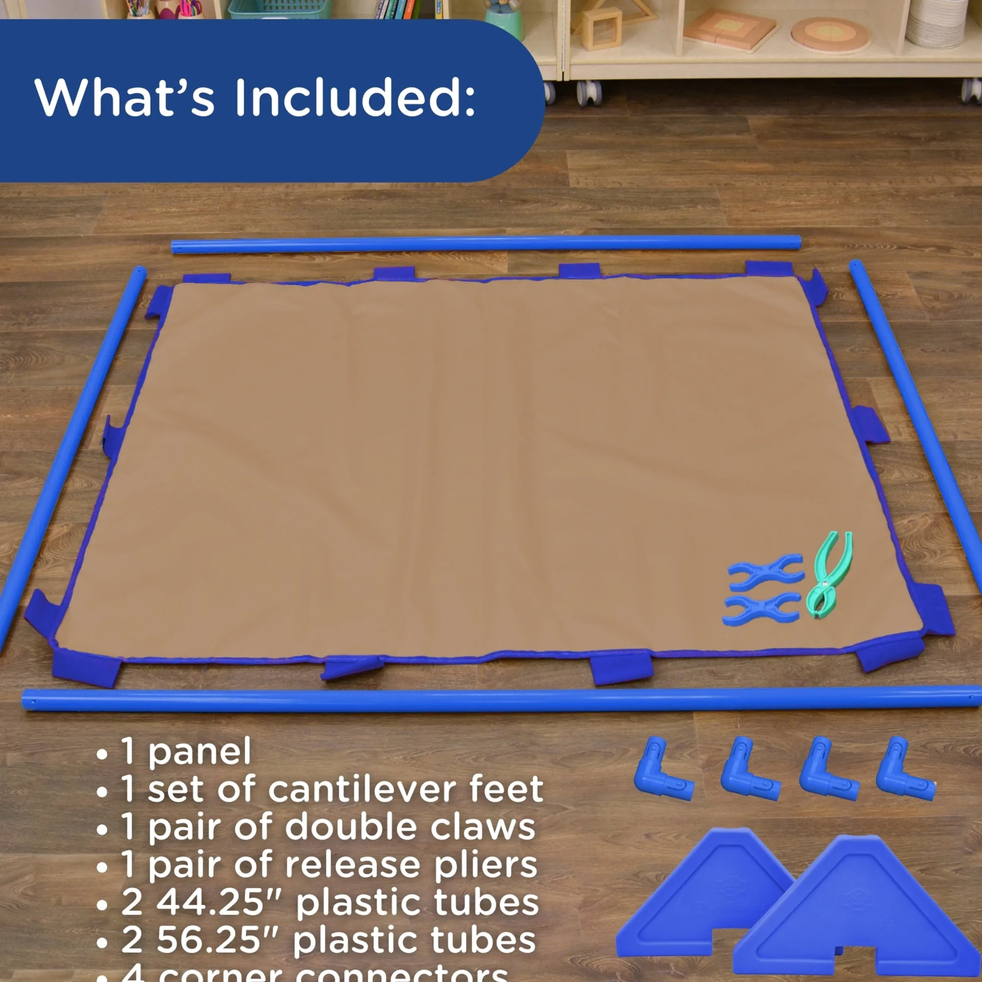 Big Screen PlayPanel® | Almond Free-Standing Classroom Divider with Feet