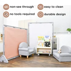 Big Screen PlayPanel® | Clay Free-Standing Classroom Divider with Feet