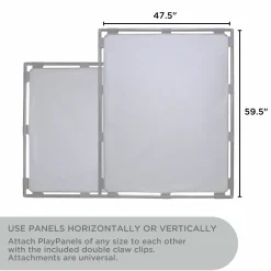 Big Screen PlayPanel® | Fog Blue Free-Standing Classroom Divider with Feet