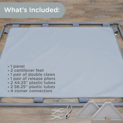 Big Screen PlayPanel® | Fog Blue Free-Standing Classroom Divider with Feet