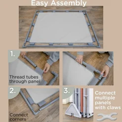 Big Screen PlayPanel® | Glacier Gray Free-Standing Classroom Divider with Feet