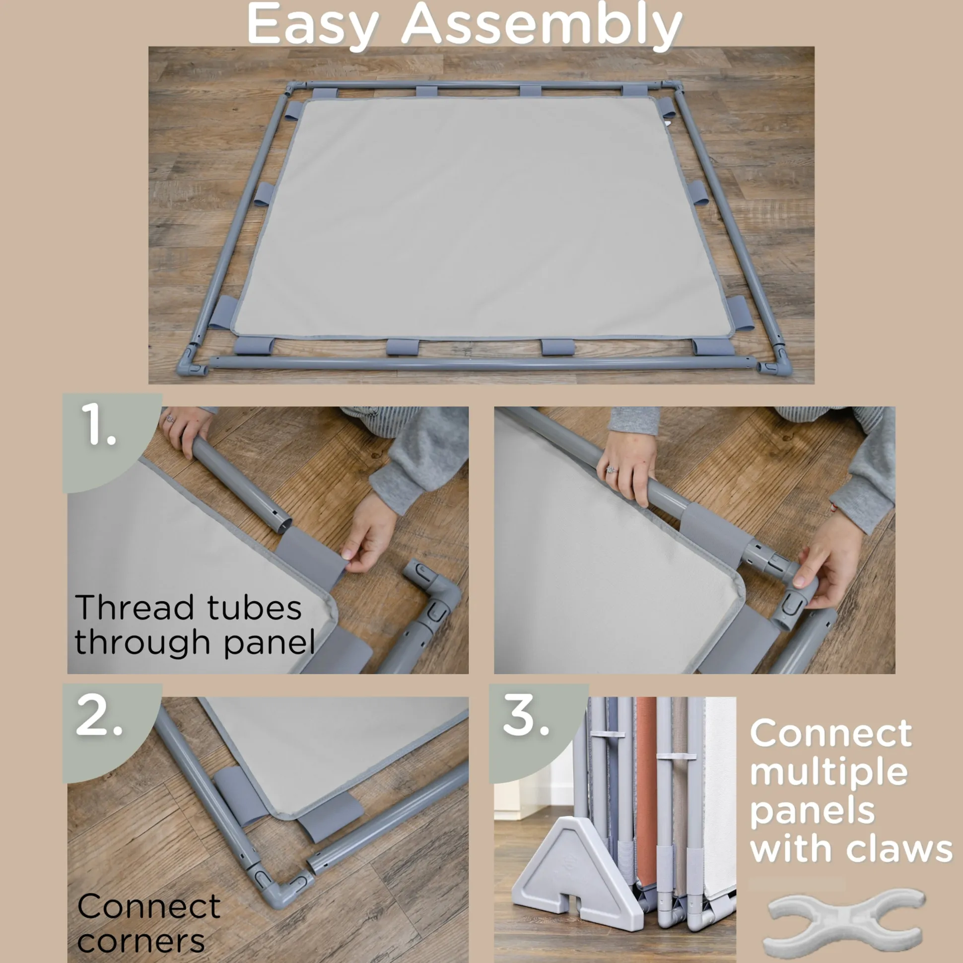 Big Screen PlayPanel® | Glacier Gray Free-Standing Classroom Divider with Feet