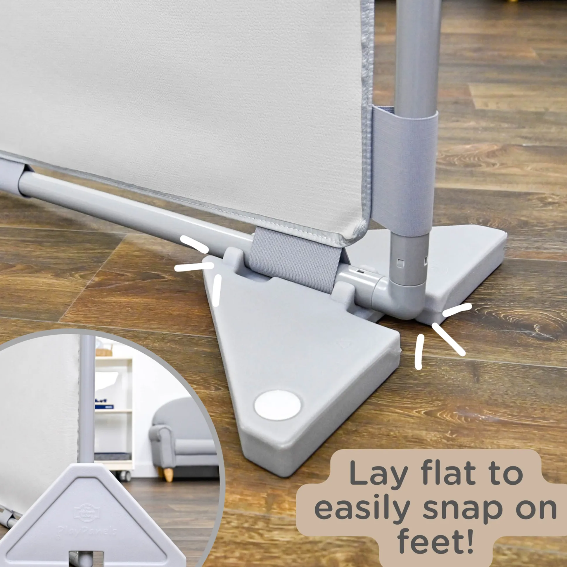 Big Screen PlayPanel® | Glacier Gray Free-Standing Classroom Divider with Feet