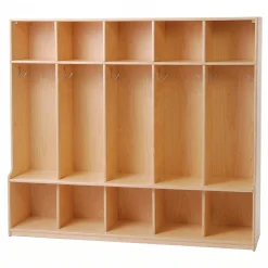 Birch Classroom Locker Unit | Durable 5-Compartment Storage for Early Childhood Organization