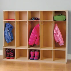 Birch Classroom Locker Unit | Durable 5-Compartment Storage for Early Childhood Organization