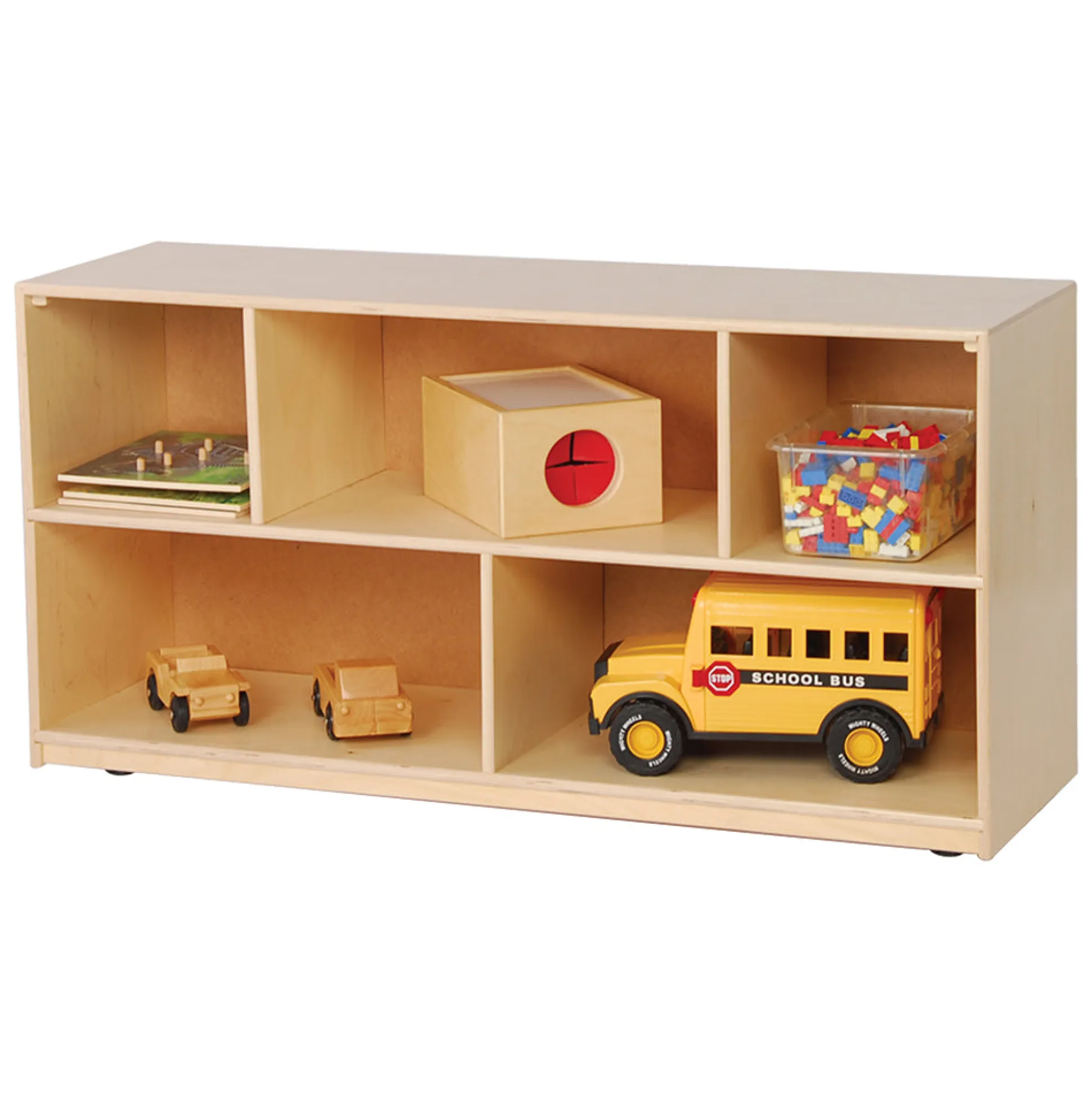 Birch Mobile Storage Unit with 5 Compartments | 24" H.