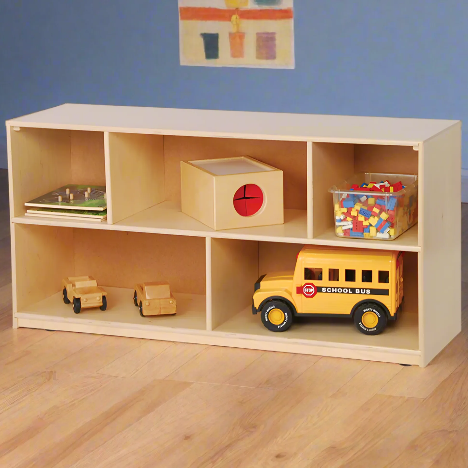 Birch Mobile Storage Unit with 5 Compartments | 24" H.