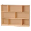 Birch Three-Level Tall Storage Unit | Eco-Friendly with 8 Compartments
