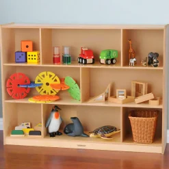 Birch Three-Level Tall Storage Unit | Eco-Friendly with 8 Compartments